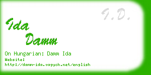 ida damm business card